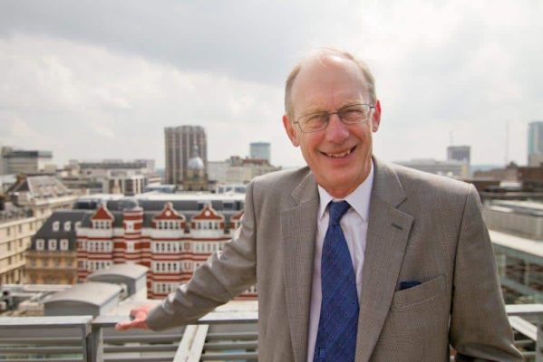 Anthony Collins on the roof of Anthony Collins Solicitors July 2012